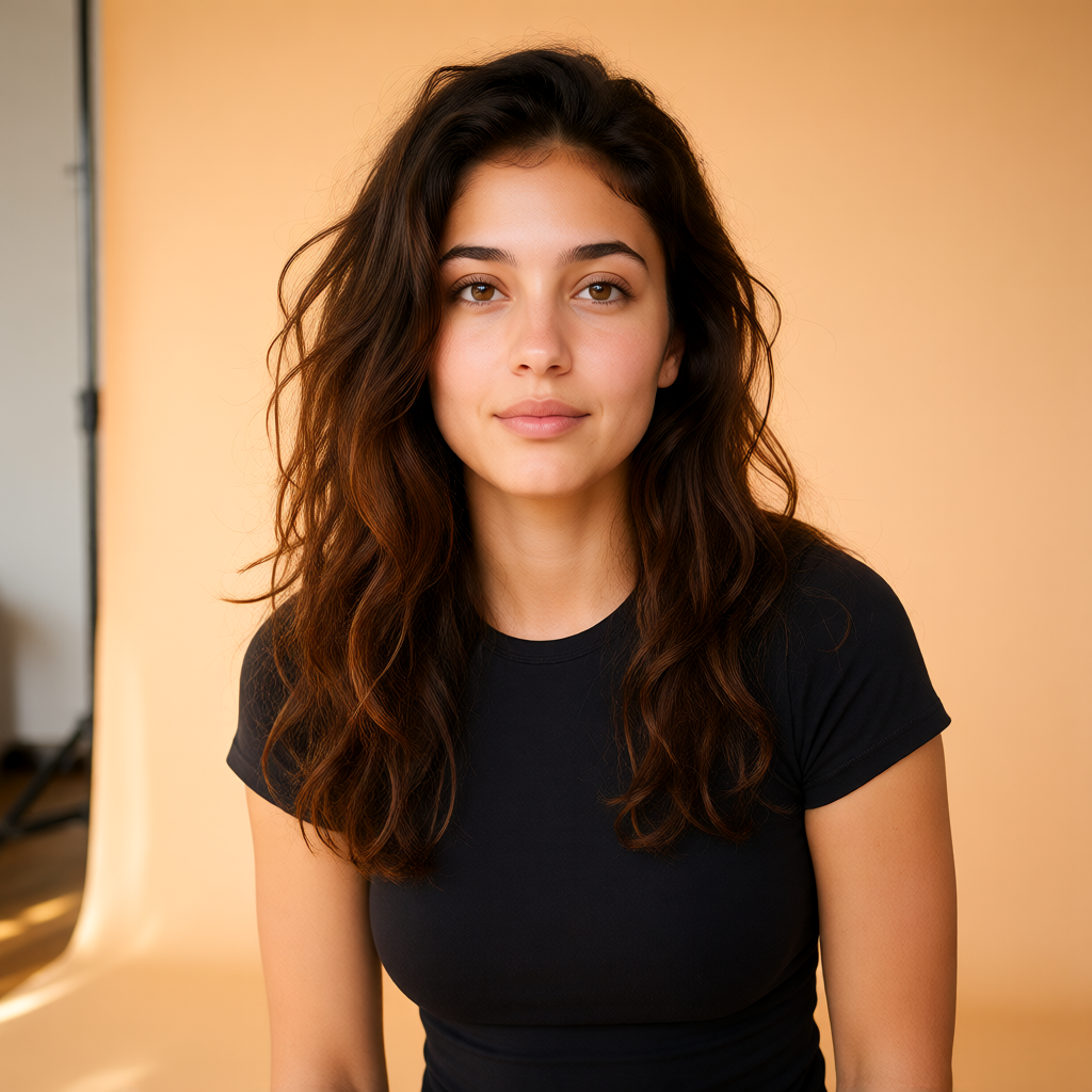 Portrait of Monique Moreau, an AI-generated character